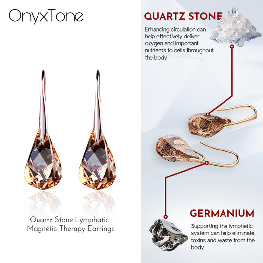 Quartz Stone Lymphatic Magnetic Therapy Earrings Limited-Time Promotion 60% Off