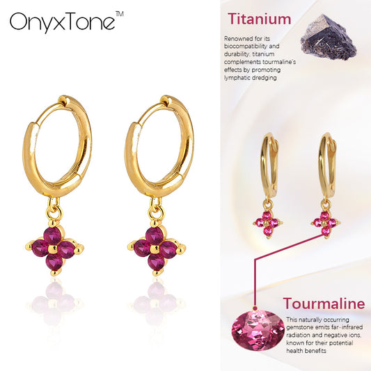 OnyxTone™ Titanium LymphUnclog Earrings