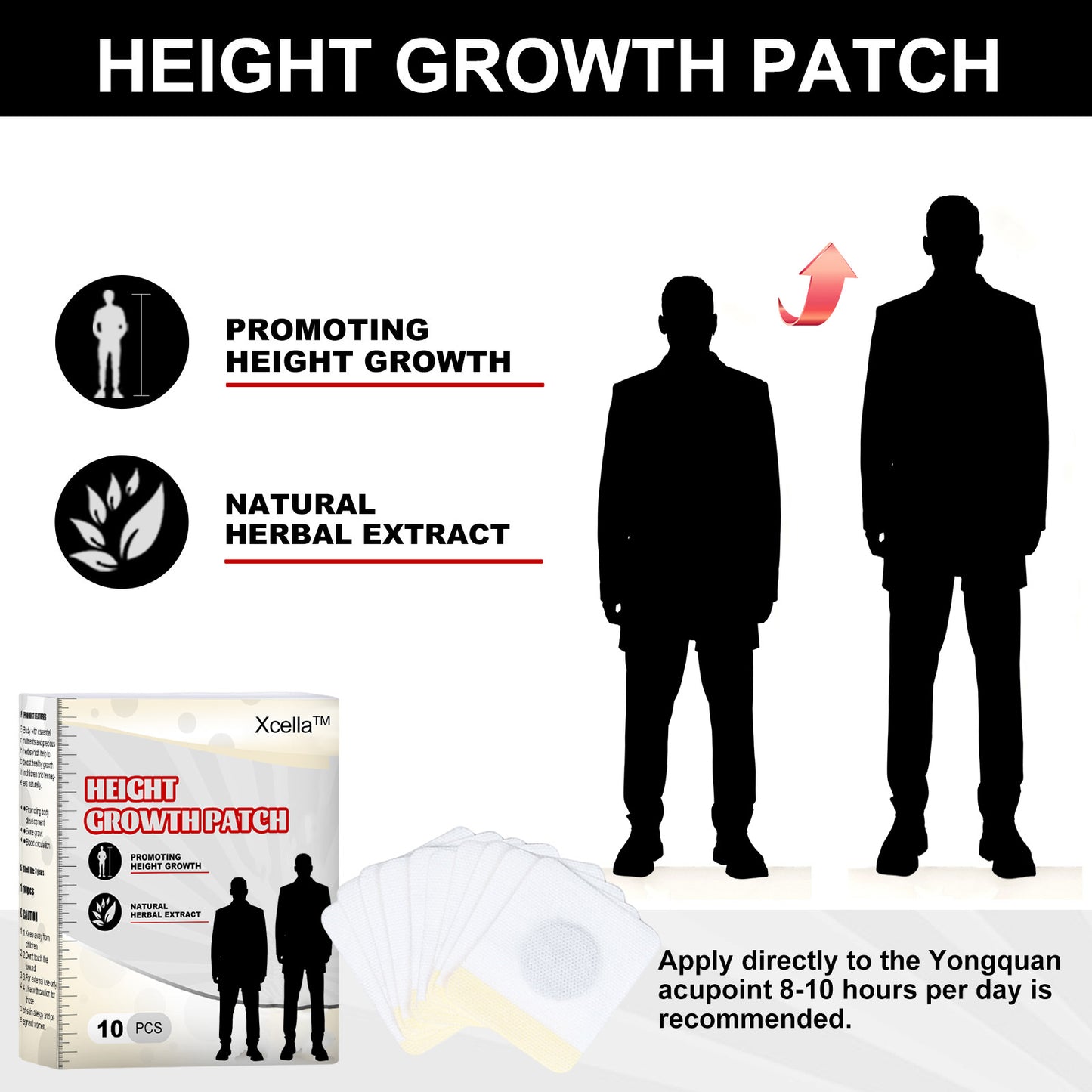 🍀Xcella™ Herbal Height Growth Patch(👨‍⚕Doctor Recommended)