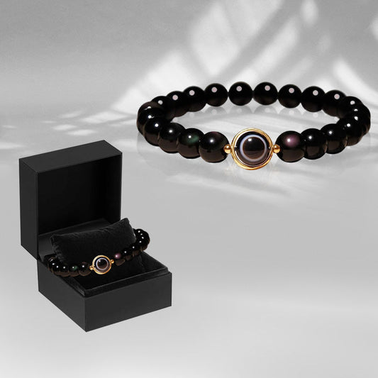 Tibetan Agate Obsidian Bracelet