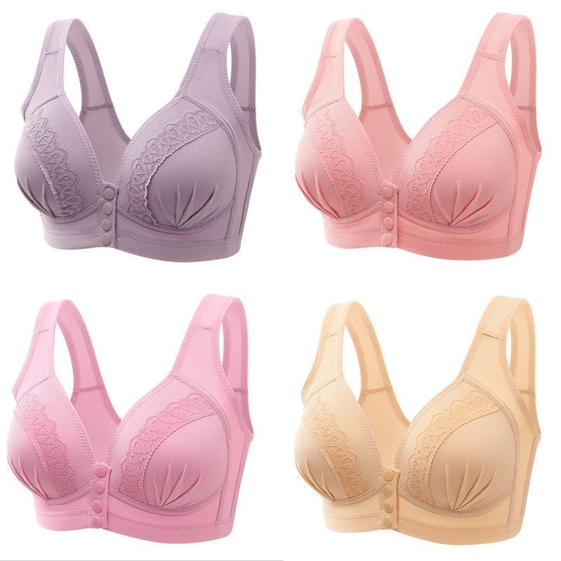 BUY 1 GET 1 FREE - 2023 Front Button Breathable Skin-Friendly Cotton Bra