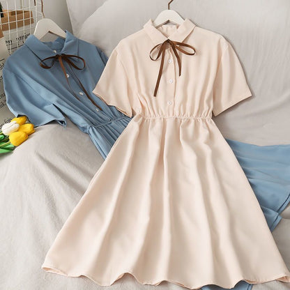 Solid Color Cool Comfortable Girl's Long Frock Dress