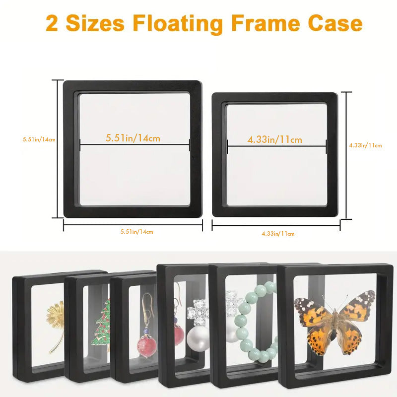 🔲3D Floating Frame Display Holder Stands